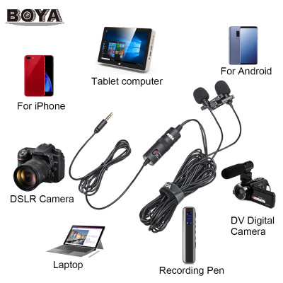 Micro BOYA BY-M1DM Thu Âm To, Tiếng Trong Veo Thích Hợp Cho 2 Người ở Khoảng Cách Xa - Hàng Nhập Khẩu 