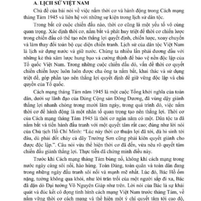 Tinh Tuyển Những Bài Đoạt Giải Quốc Gia Môn Lịch Sử (Từ Năm 1997 Đến Hết Năm 2024 - Dùng Chung Cho Ba Bộ Sách Khối THCS Và THPT)