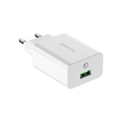 Cốc sạc nhanh Borofone 18w BA21A cổng USB - Hàng chính hãng