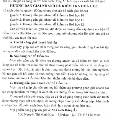 Hướng Dẫn Giải Nhanh Đề Kiểm Tra Hóa Học 11 (Dùng Chung Cho Các Bộ SGK Hiện Hành)_HA