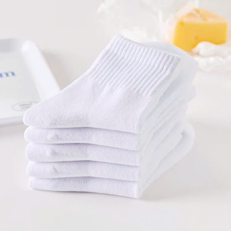 Combo 7 đôi tất vớ nam nữ cổ ngắn 3B trắng học sinh phong cách Hàn Quốc màu trắng