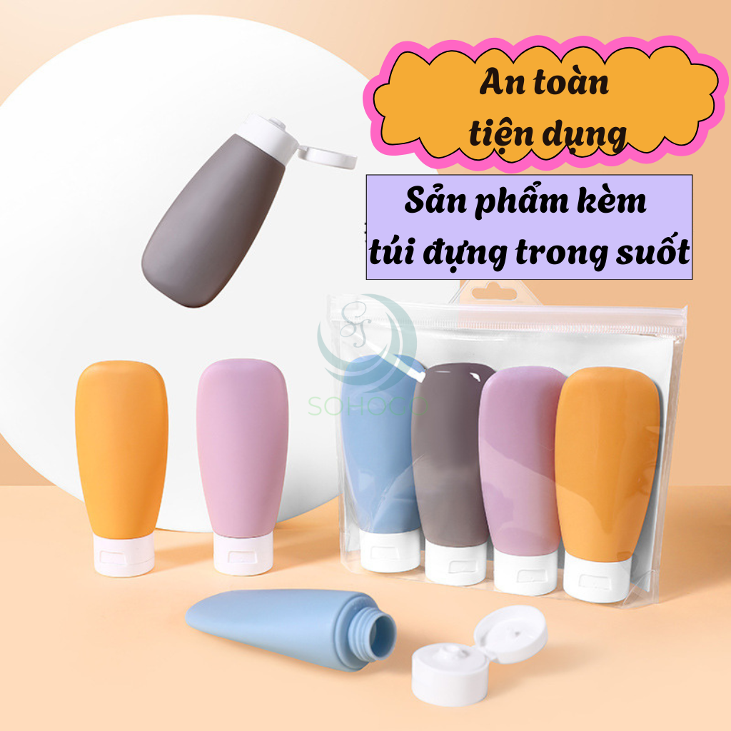 Set Chai Chiết Du Lịch 4 Màu Pastel Siêu Xinh Combo Chai Chiết Mỹ Phẩm Mini – Gọn Nhẹ, Sang Xịn Bộ Chiết Đựng Mỹ Phẩm Du Lịch – Nhỏ Gọn Chuẩn Trend Set Chai Silicone Du Lịch – Không Rò Rỉ, Mềm Mịn SBộ Chai Mini Đi Du Lịch – Màu Dễ Thương, Dễ Phân Loại