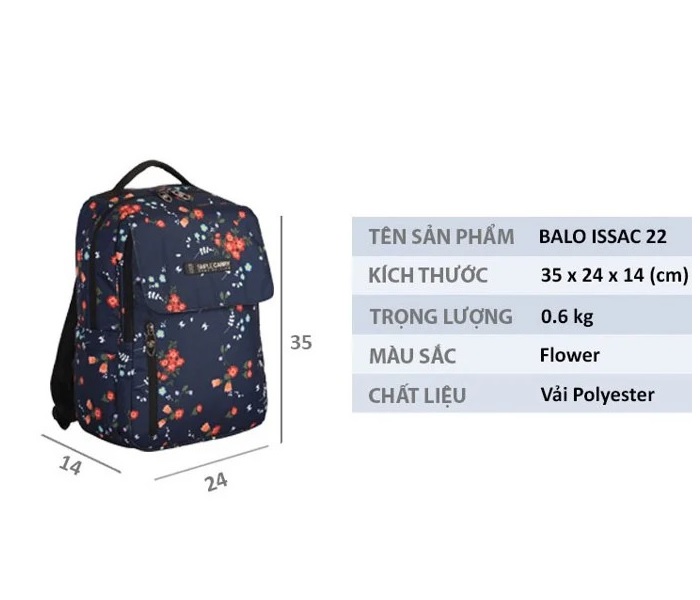 Balo thời trang Simplecarry Issac 22