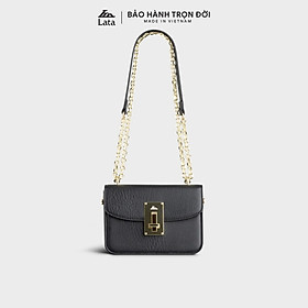 Túi Lata ( Thời trang nữ dự tiệc phối khóa - Túi đeo chéo da HN112 )
