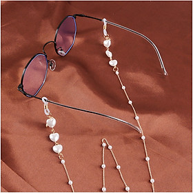 Dây đeo gọng kính mix charm trái tim ngọt ngào phong cách nam nữ unisex dây đeo khẩu trang chống thất lạc chống rơi rớt