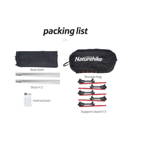 Giường dã ngoại gấp gọn chân thấp XJC05 NatureHike NH20JJ001