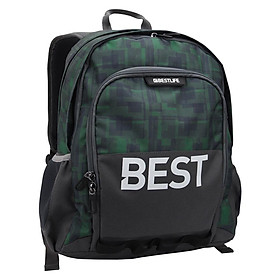 Balo BESTLIFE Compact XANH RÊU 15.6inch - Ba lô phù hợp sinh viên đi học gọn nhẹ - Chất liệu Polyester cao cấp - Mã BB-3376BK - Bảo hành chính hãng 2 năm