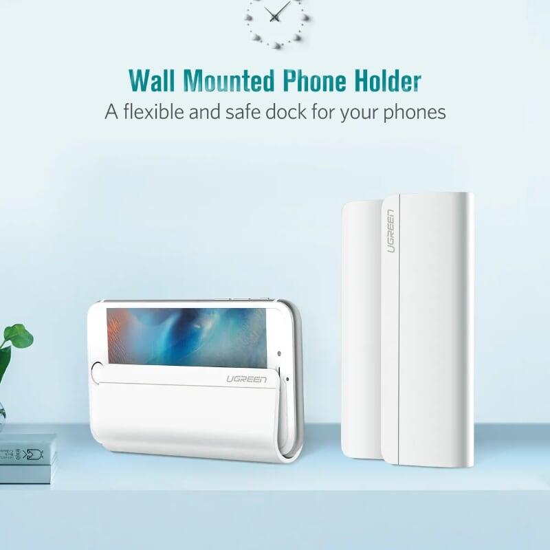 Ugreen UG30394LP108TK Màu Trắng Giá đỡ treo tường cho điện thoại - HÀNG CHÍNH HÃNG