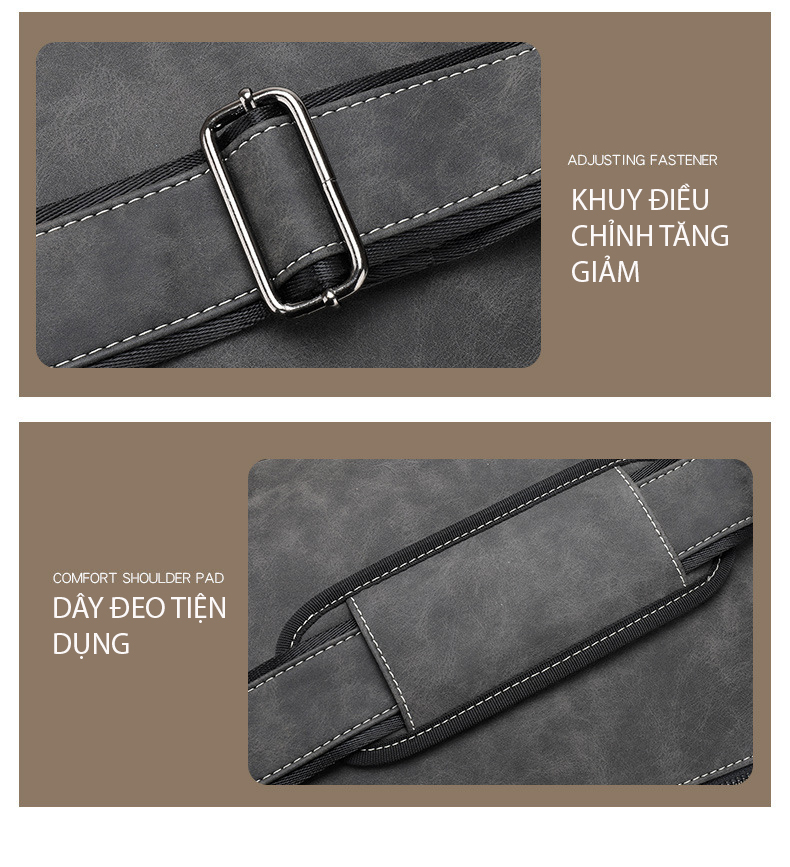 Túi đeo chéo nam DA BÒ THẬT phong cách mới - BEE GEE DCN9252G