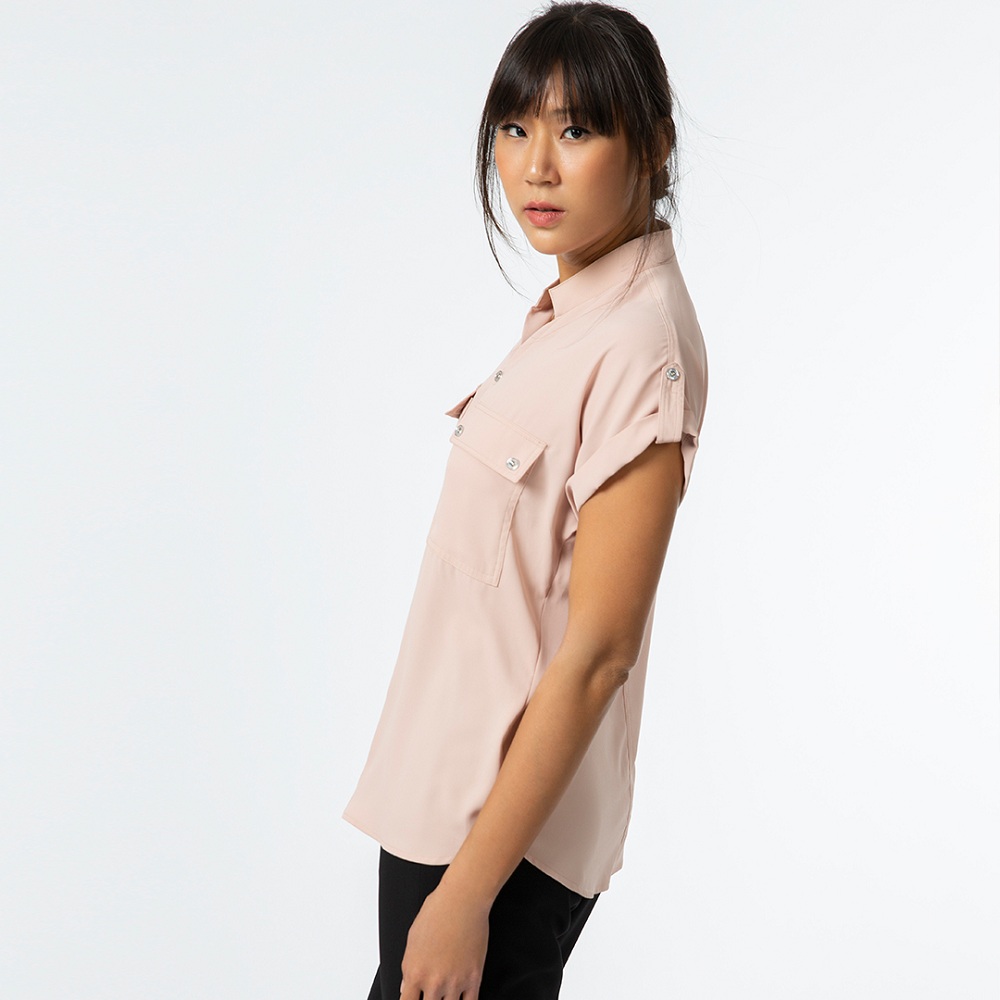Áo Sơ Mi Nữ Áo Kiểu Đẹp Thời trang thiết kế Hity TOP106 (Kem Champagne)