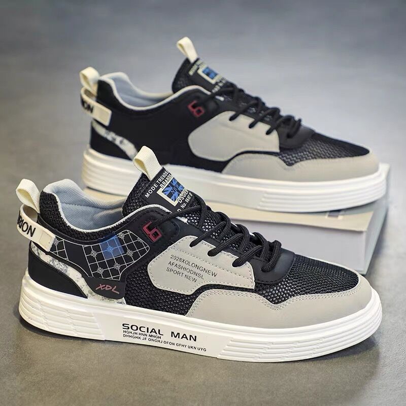 Giày Thể Thao Sneakers, Giày Nam Phối Da Lộn G08