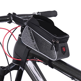 Túi treo sườn xe đạp chất liệu polyester chống nước có ngăn để điện thoại cảm ứng