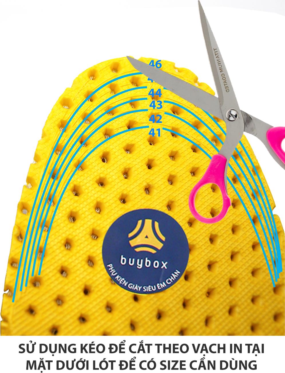 Lót giày thể thao tổ ong EVA loại cao cấp đế dày 1.8cm đàn hồi cực êm chân, thoáng khí - buybox - BBPK128 - Đế vàng mặt đen - Size nam