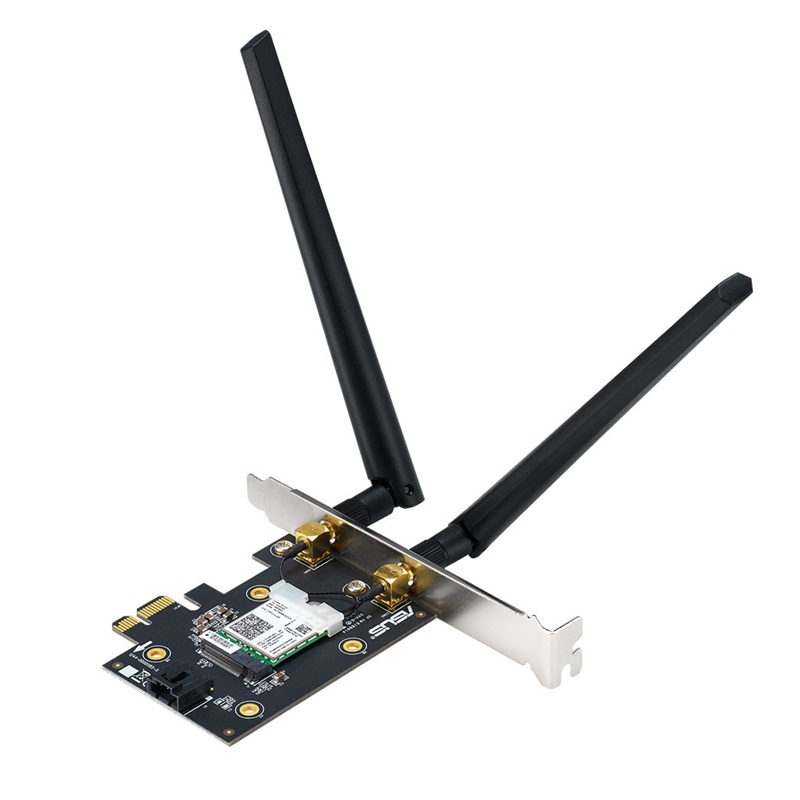 Card Mạng Không Dây Wifi Asus PCE-AX3000 (Tray Không Hộp) WiFi 6 (802.11ax) Băng Tần Kép Bluetooth 5.0 Bảo Mật Mạng WPA3 OFDMA MU-MIMO - Hàng Chính Hãng