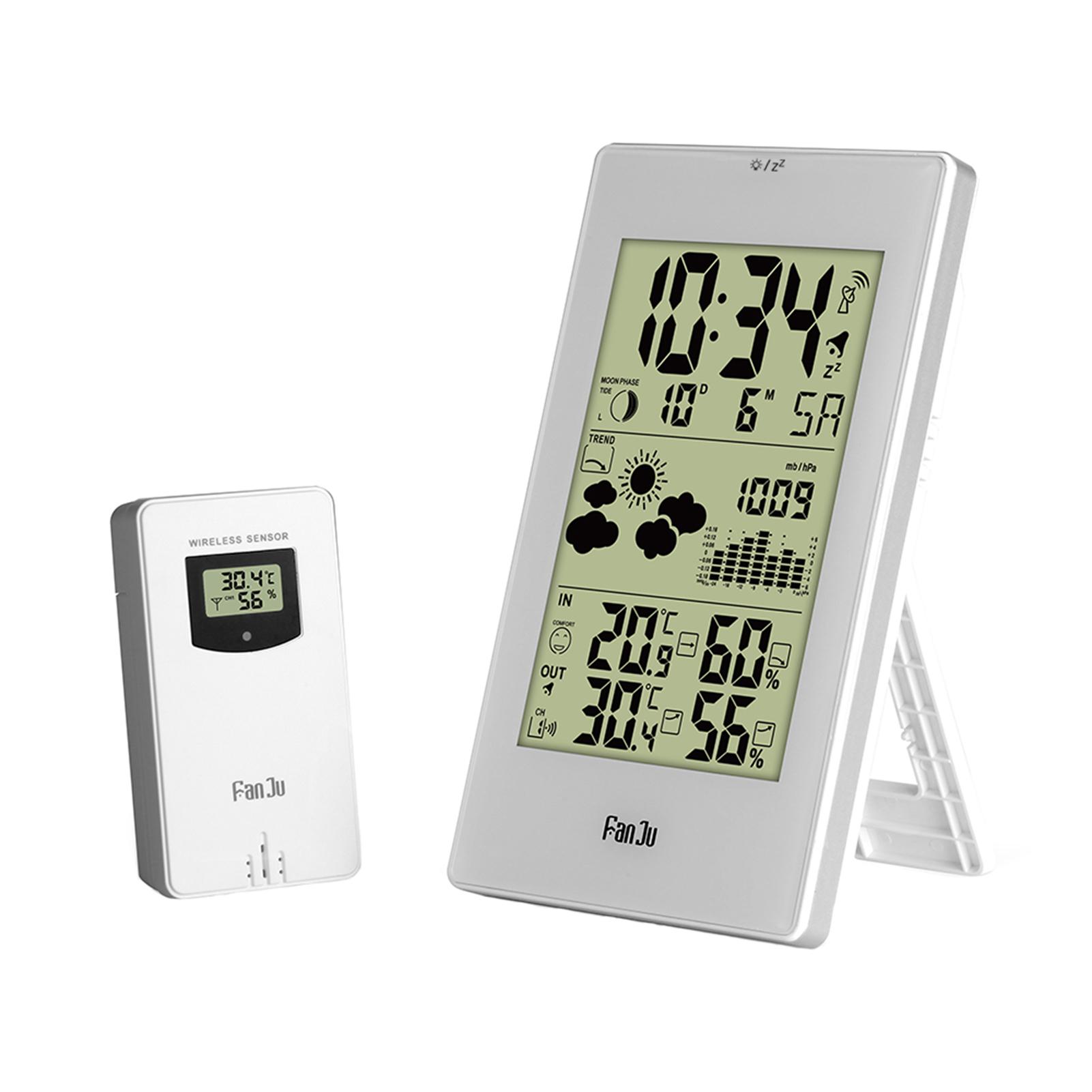 Máy đo nhiệt độ nhiệt kế không dây kỹ thuật số màn hình LCD FanJu