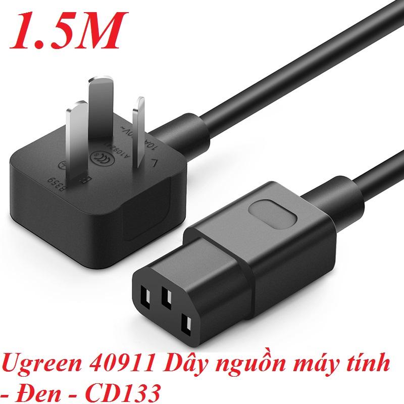 Ugreen UG40911CD133TK 1.5M màu Đen Cáp nguồn máy tính - HÀNG CHÍNH HÃNG