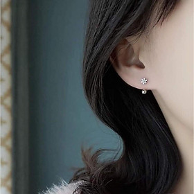 Bông tai nữ bạc Ý xinh MS55dc