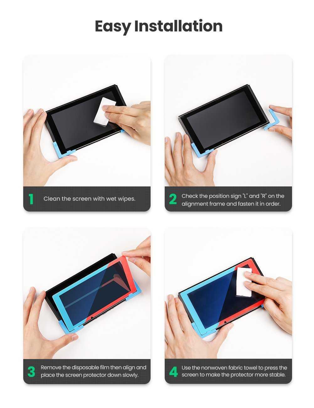 Ugreen UG10998LP153TK Viền Xanh Lá và Vàng Kính cường lực bảo vệ màn hình Nintendo Switch - HÀNG CHÍNH HÃNG