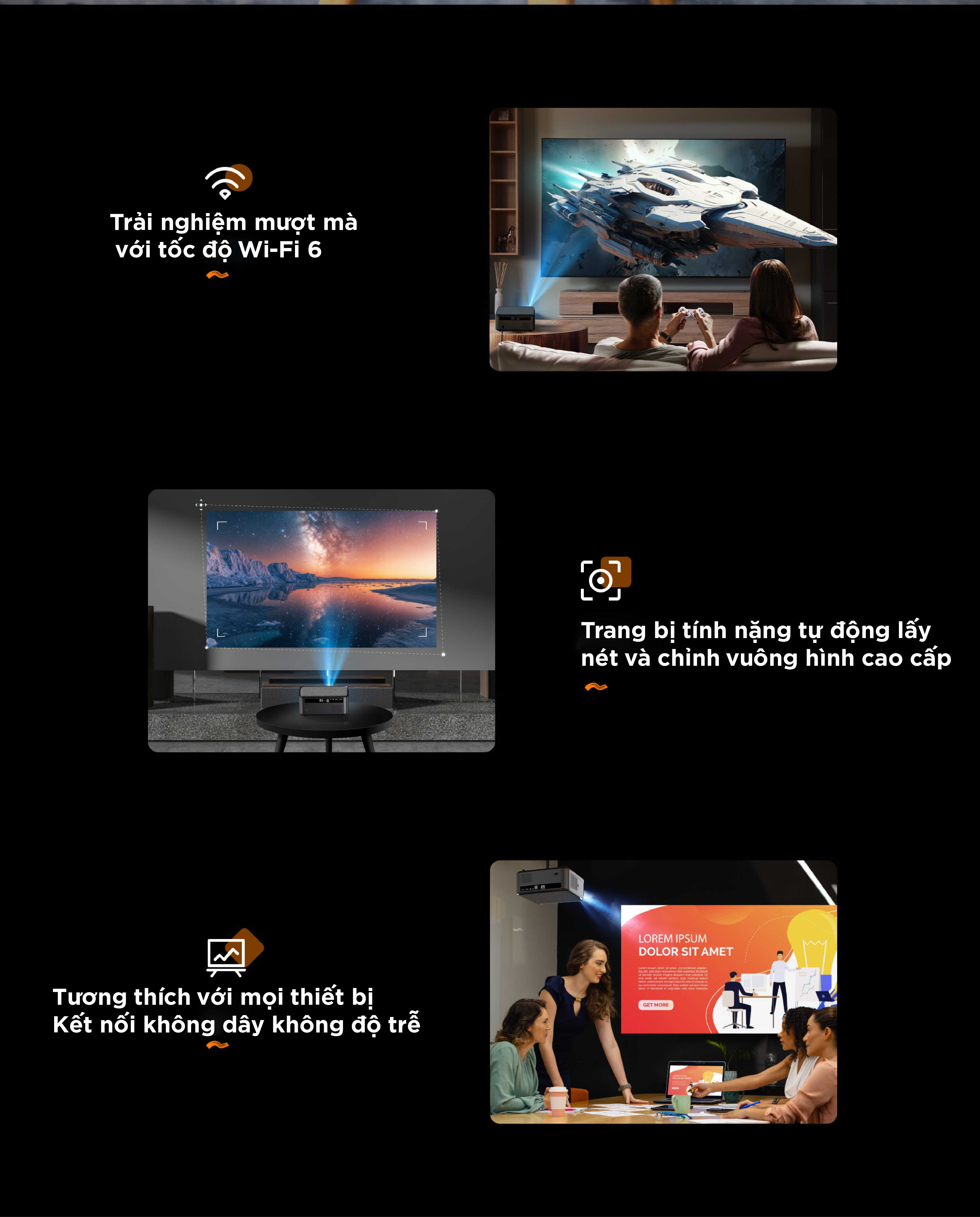 Máy chiếu thông minh Yaber U6 Pro Full-HD 4K Android Tivi - Hàng Chính Hãng - Thương hiệu Máy chiếu mini Máy chiếu gia đình văn phòng hàng đầu