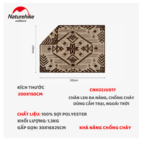 Chăn chống cháy dã ngọai NatureHike CNH22JU017
