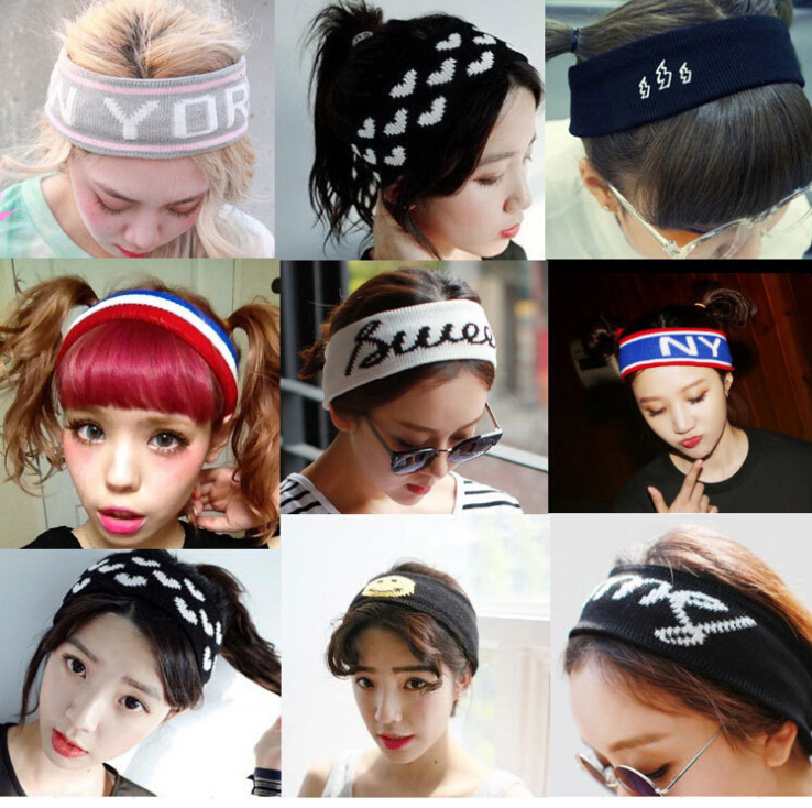 Băng đô nam nữ bản to thời trang Kpop, TBS thấm hút mồ hôi, băng đô thể thao mẫu mới TB09