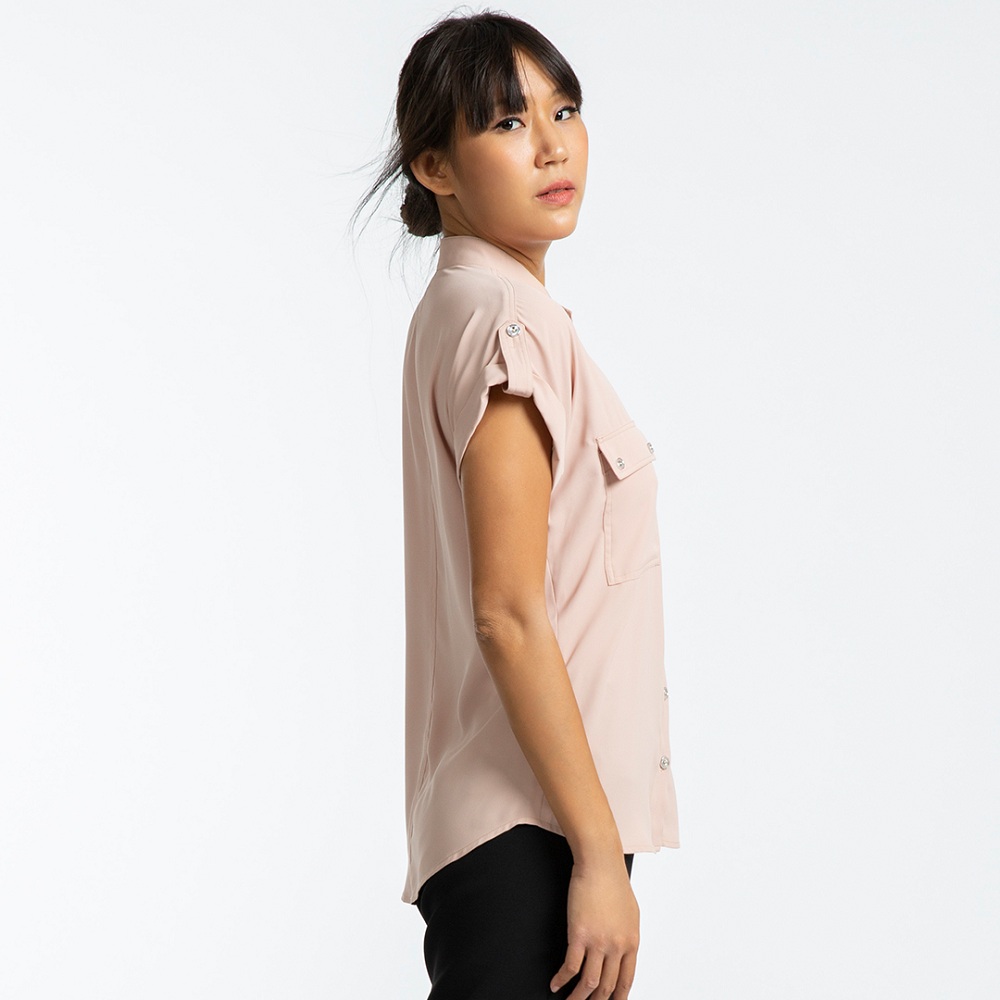 Áo Sơ Mi Nữ Áo Kiểu Đẹp Thời trang thiết kế Hity TOP106 (Kem Champagne)