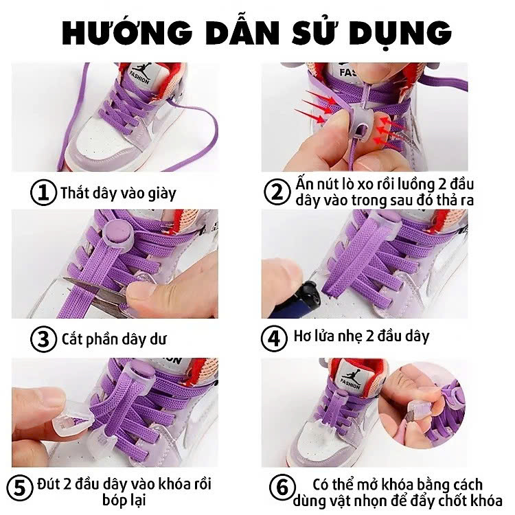 Phụ Kiện Khóa Dây Giày Không Cần Buộc Thắt Giày Thể Thao Bata Ngoài Trời MÀU NÂU