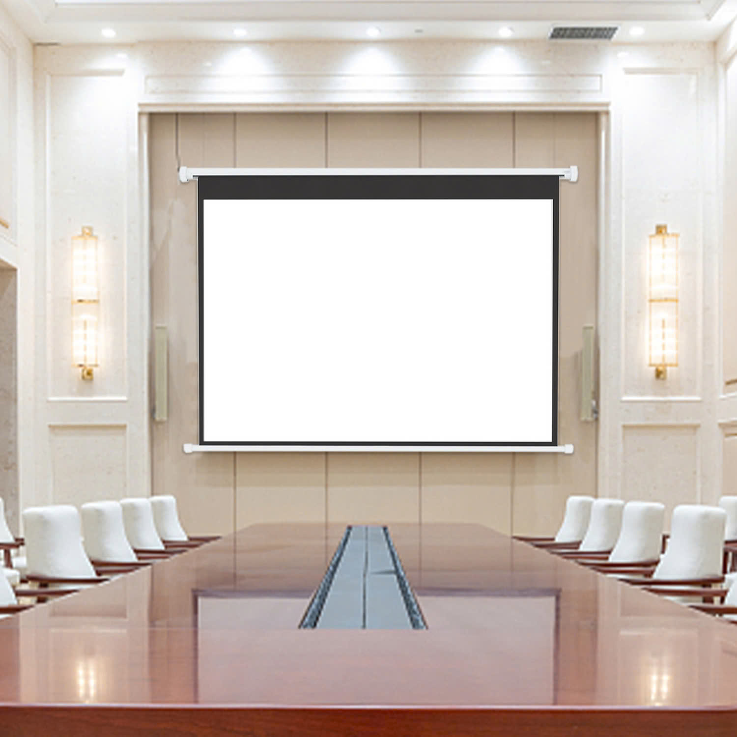 Màn chiếu điện sử dụng remote Apollo chính hãng 85 inch, 100 inch, 120 inch và 135 inch - Bảo hành 12 tháng - Hàng nhập khẩu