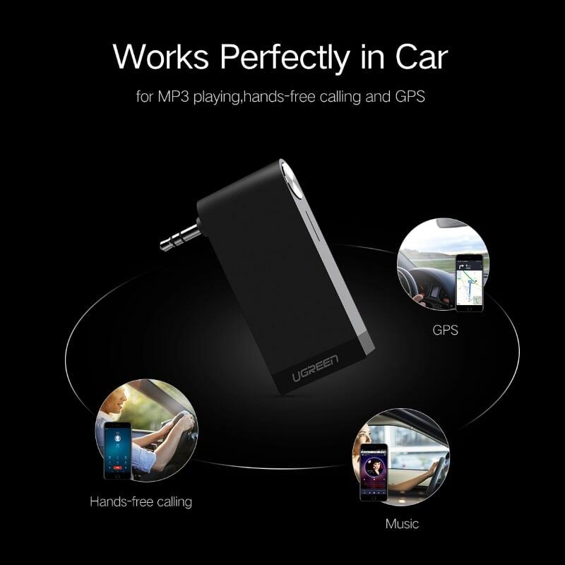 Ugreen UG30348MM114TK BT 4.1 màu Đen Thiết bị nhận âm thanh Bluetooth có Micro - HÀNG CHÍNH HÃNG