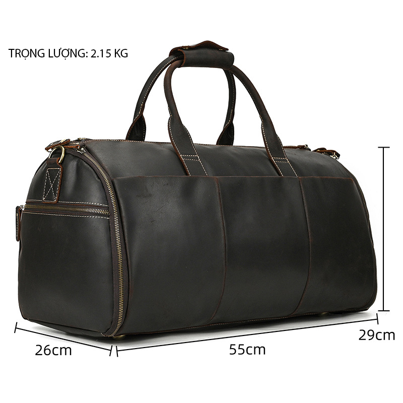 Túi xách du lịch DA BÒ THẬT phong cách mới - BEE GEE T1104