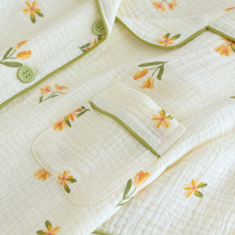 Bộ Pijama, Đồ Bộ Mặc Nhà Áo Cộc Quần Dài Chất Liệu Xô Muslin M2 Cao Cấp