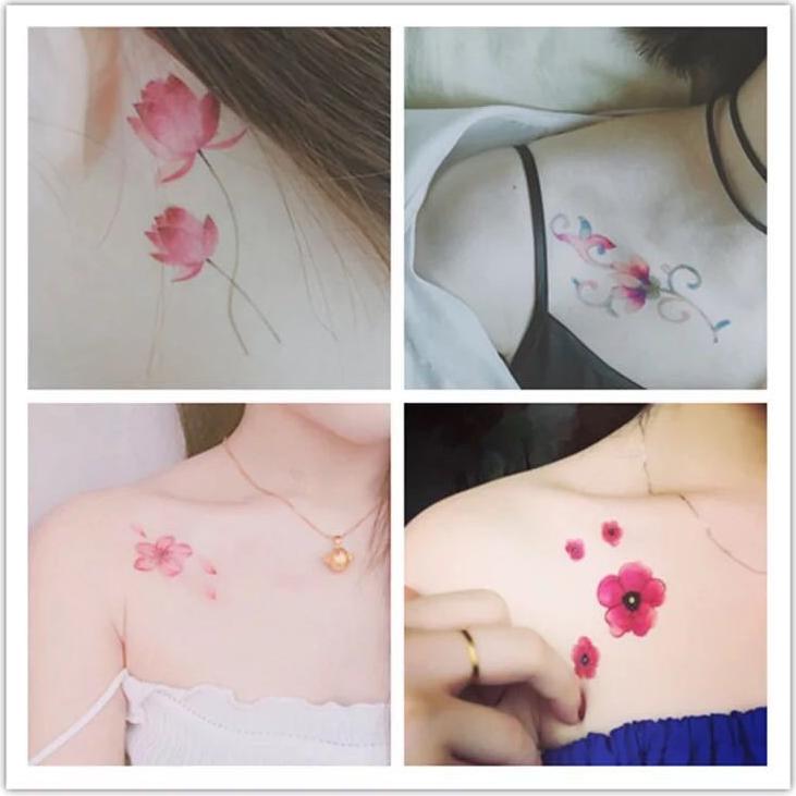 325 Hình Xăm Dán Tattoo Unisex Nam Nữ Cá Tính Tiên Cá Mặt Trăng Sao Đồng Hồ