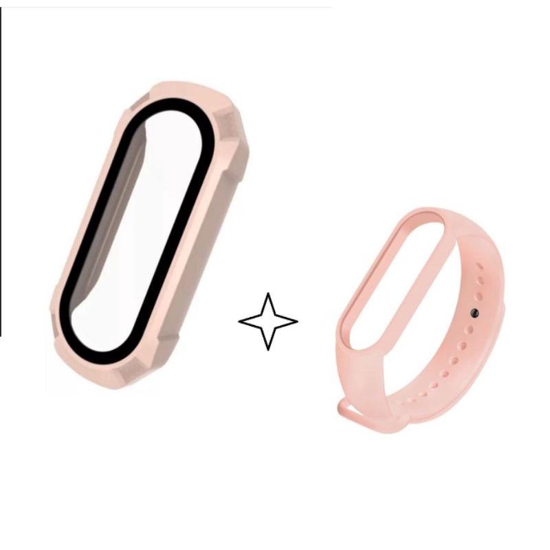 Dây và Ốp kính cường lực bảo vệ cho đồng hồ Xiaomi Miband 5 và Mi band 6