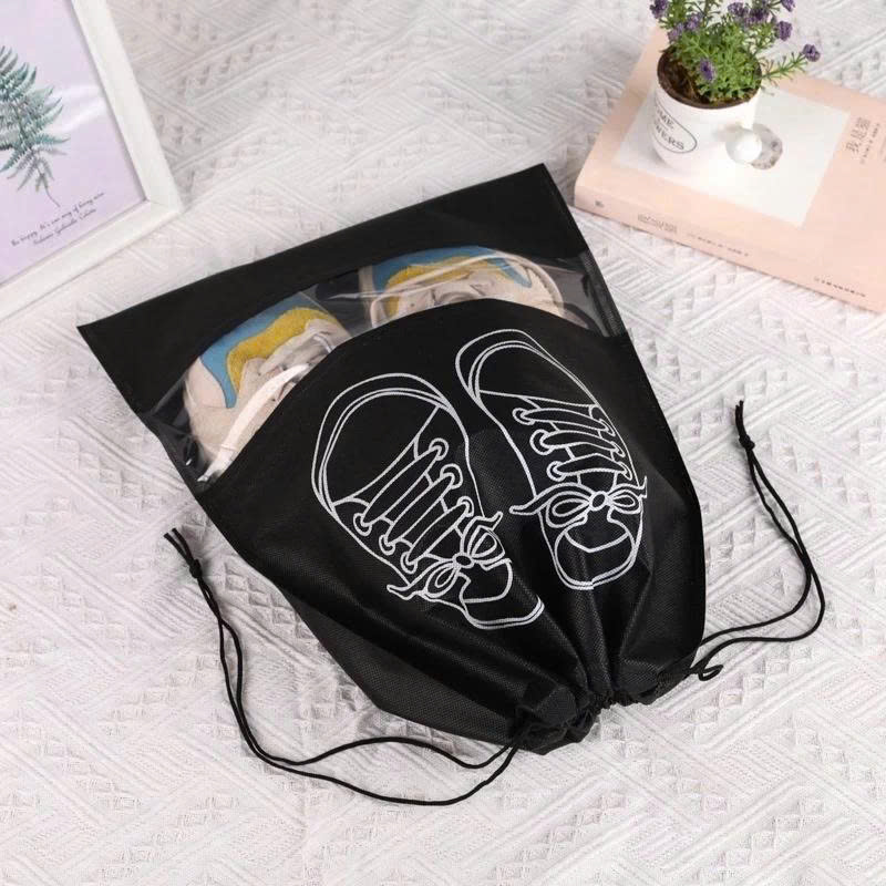 Giỏ đựng giày , Túi đựng giày dép dây rút Có Hình chống bẩn đi du lịch dã ngoại