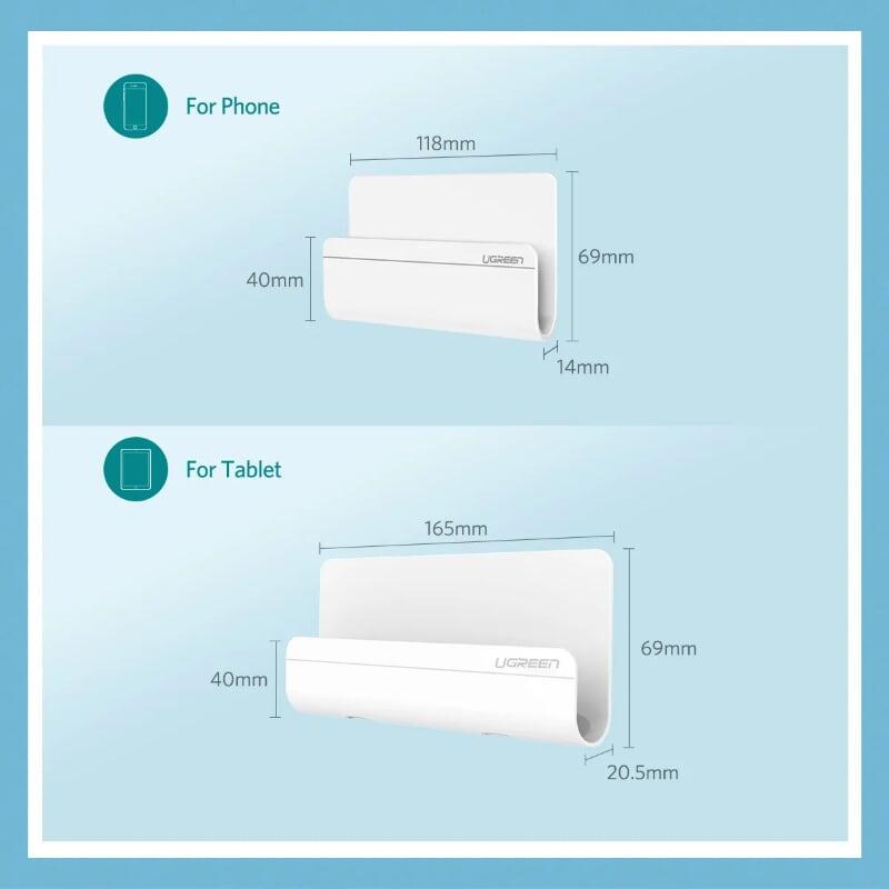 Ugreen UG30394LP108TK Màu Trắng Giá đỡ treo tường cho điện thoại - HÀNG CHÍNH HÃNG