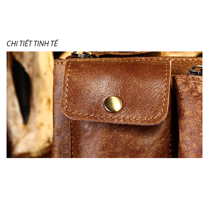 Túi đeo chéo nam DA BÒ THẬT phong cách mới - BEE GEE DCN9239