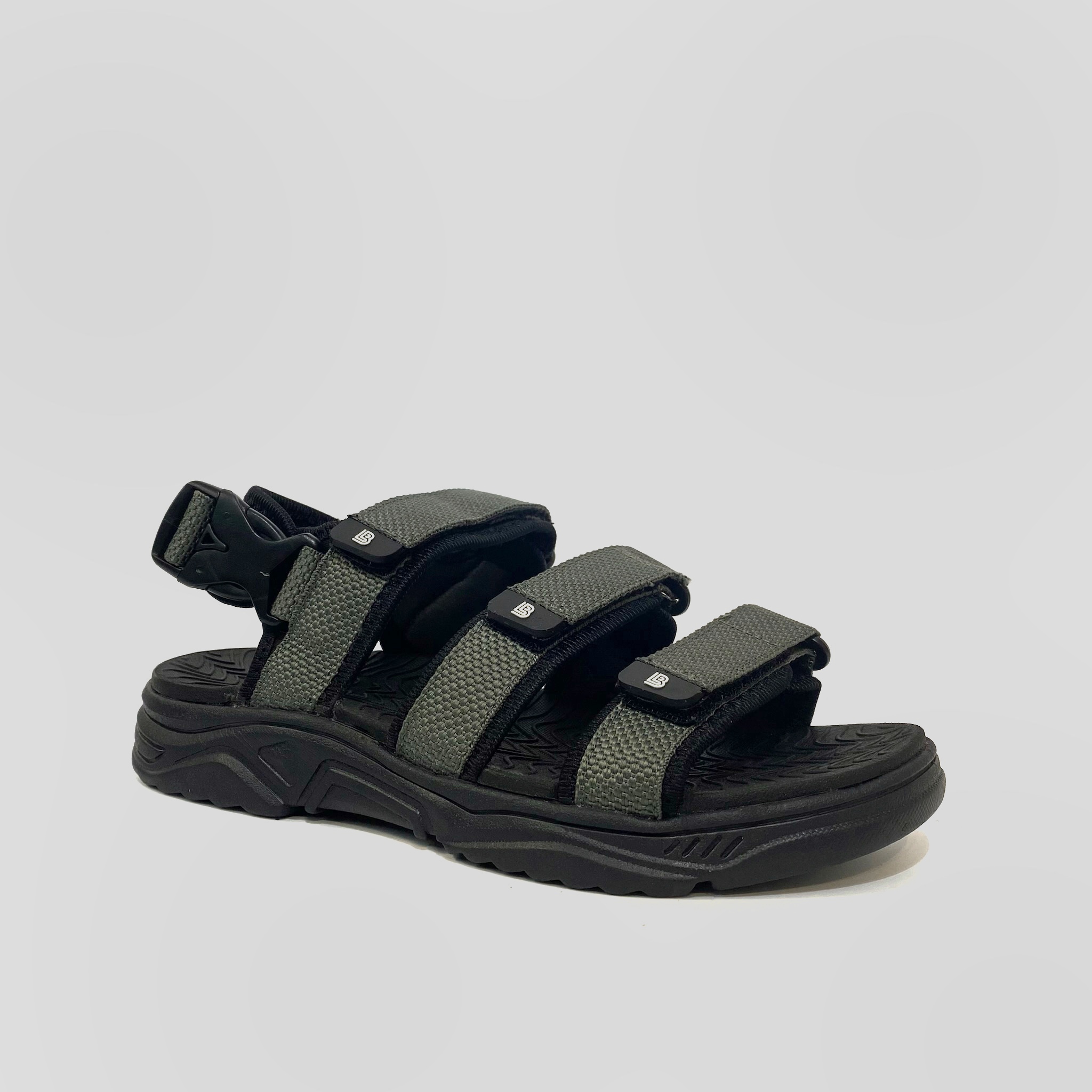 Giày Sandal Nam The Bily 3 Quai Ngang - Màu Xám BL04