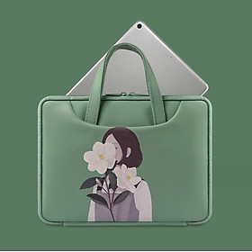 Túi xách da chống sốc laptop máy tính surface, túi công sở nữ cặp đựng laptop cute dễ thương