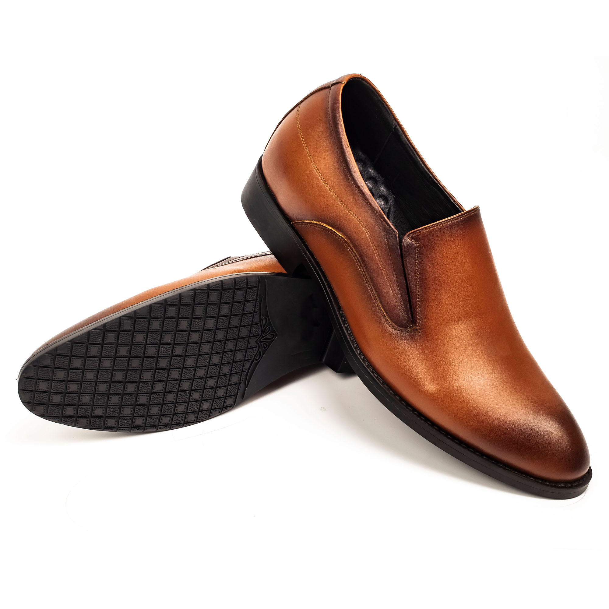 Giày lười da tăng chiều cao nam Bụi Leather G111 - Da bò Nappa cao cấp - Bảo hành 12 tháng