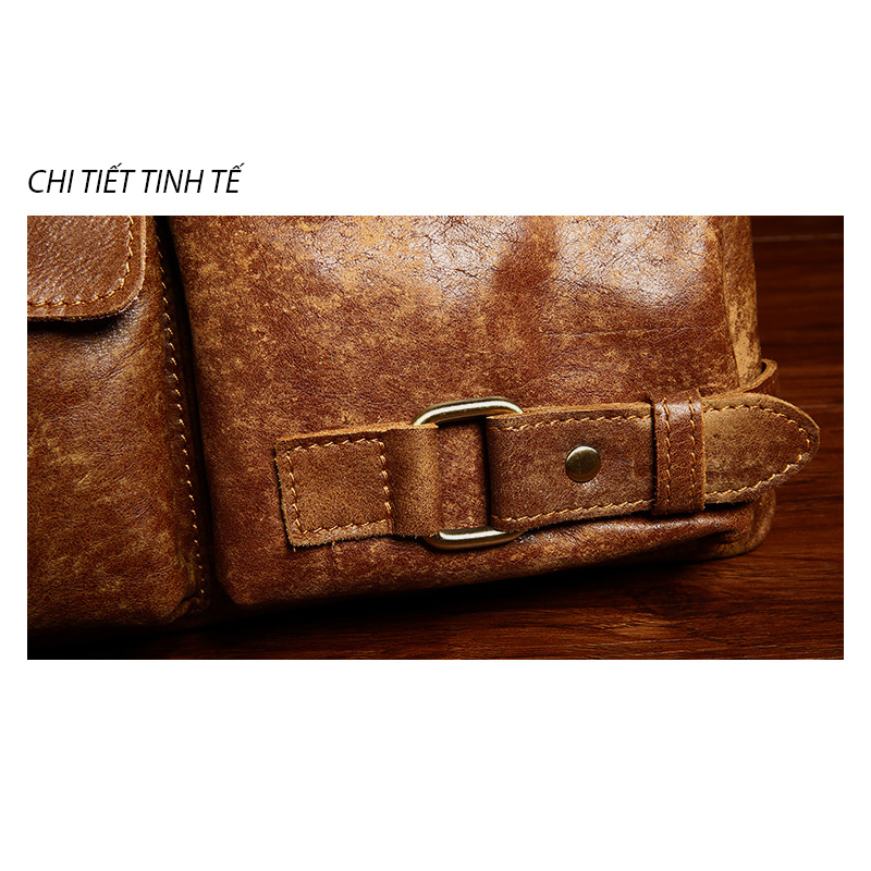 Túi đeo chéo nam DA BÒ THẬT phong cách mới - BEE GEE DCN9239