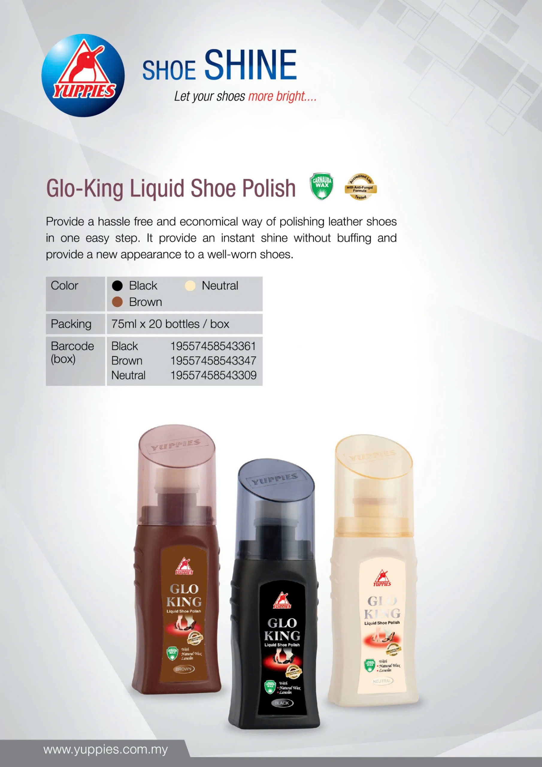 1 chai xi đánh giày Gloking, dạng lỏng dễ dàng ngấm sâu làm mềm và làm bóng da.