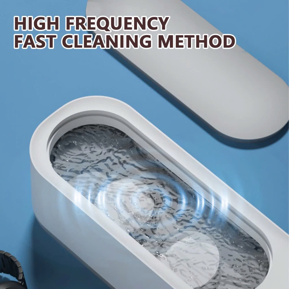 Máy Rửa Siêu Âm 45000Hz Cho Mắt Kính, Đồng Hồ, Trang Sức – Sạch Bóng Trong Vài Phút, Siêu Tiện Lợi