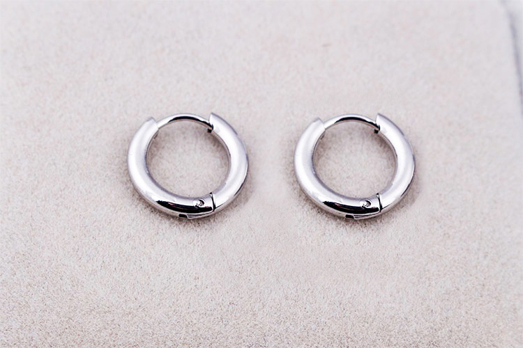 Bông Tai Khuyên Tròn Winwinshop88 BT233 (16mm) – Bạc