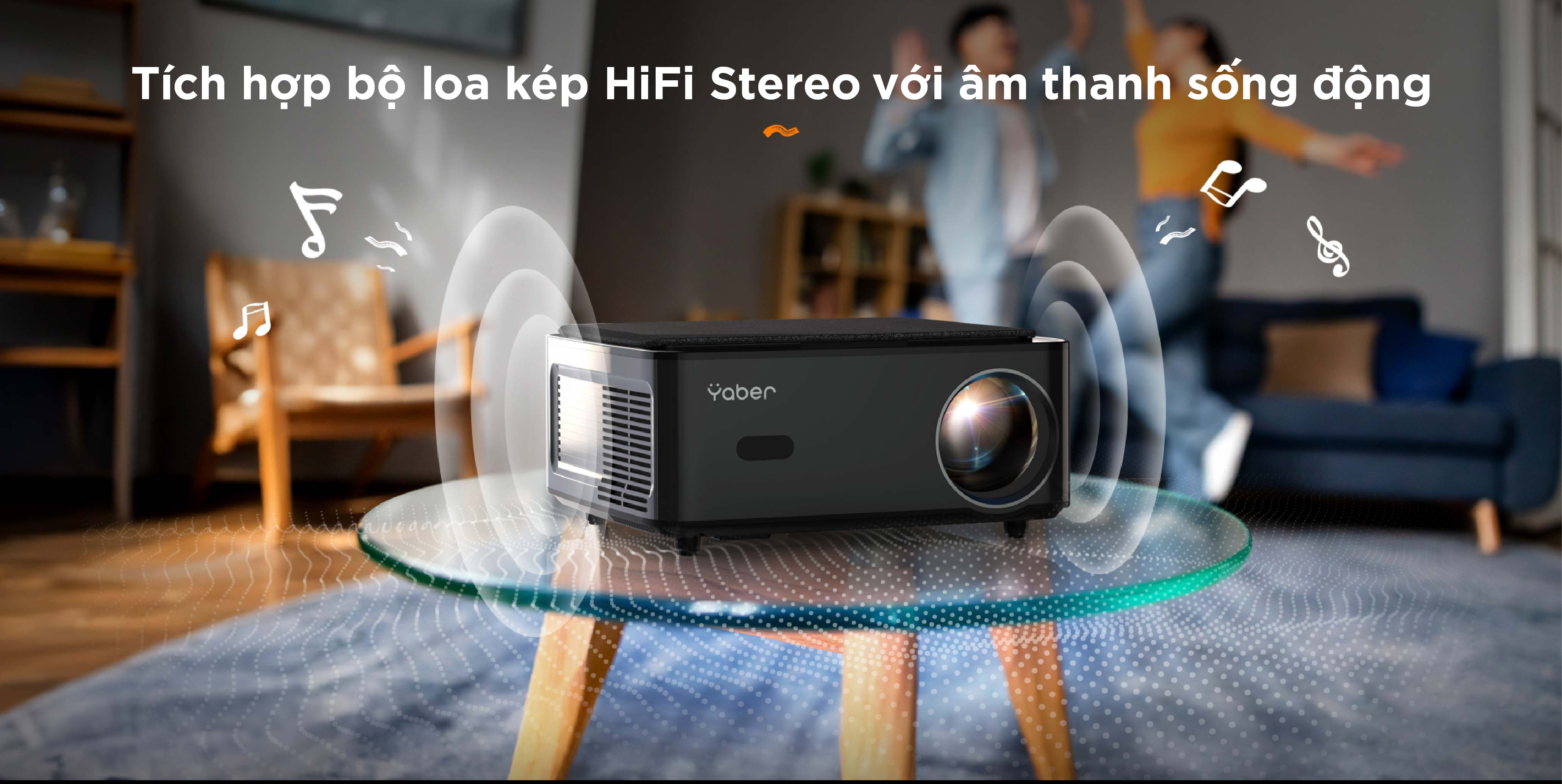 Máy chiếu thông minh Yaber U6 Pro Full-HD 4K Android Tivi - Hàng Chính Hãng - Thương hiệu Máy chiếu mini Máy chiếu gia đình văn phòng hàng đầu