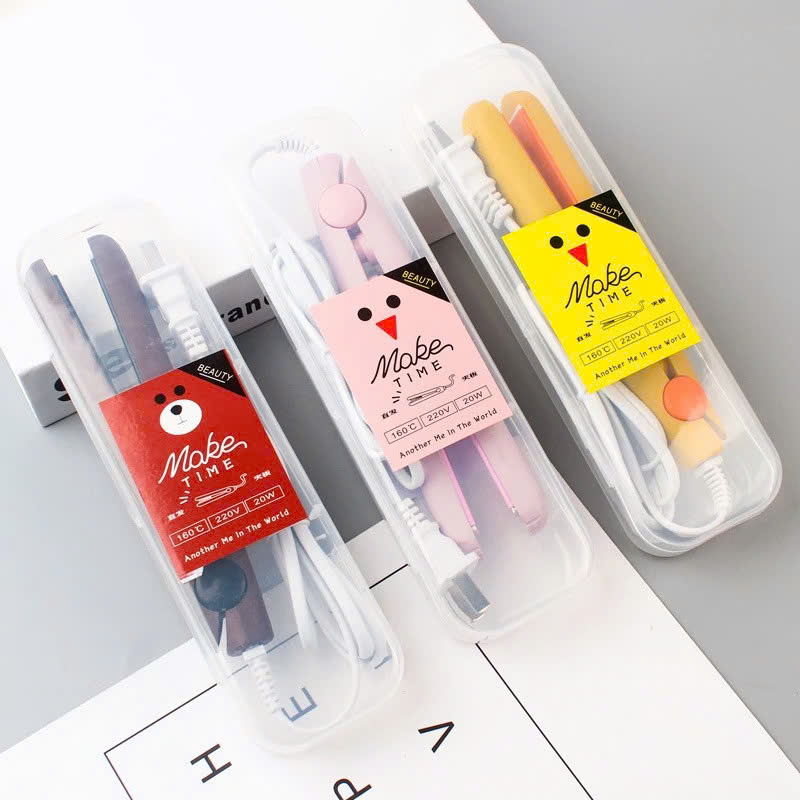 Phụ kiện tóc -Dụng cụ dập tóc mini có hộp , nhiều chức năng , nhỏ gọn tiện lợi khi đi du lịch