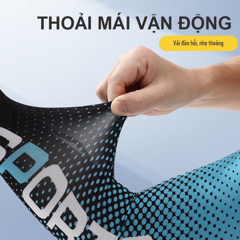 Combo Khăn ống cổ và găng tay chống nắng chống lạnh vải thun thoáng mát thích hợp cả nam và nữ UPF50+ Đen Cấp