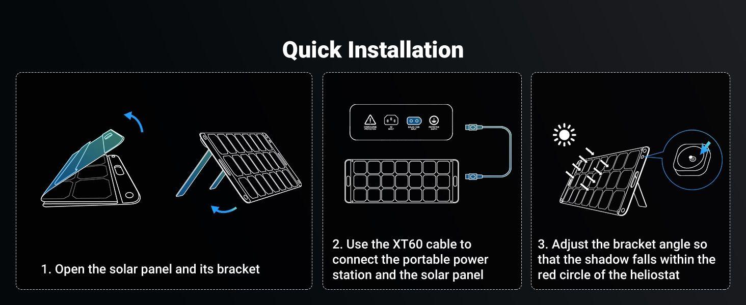 Ugreen UG15114SC200TK 200W chuẩn cắm kết nối Type XT60 Tấm panel năng lượng mặt trời có thể xếp gọn dùng cho trạm sạc 600w 1200w 2200w Gs600 gs1200 - HÀNG CHÍNH HÃNG