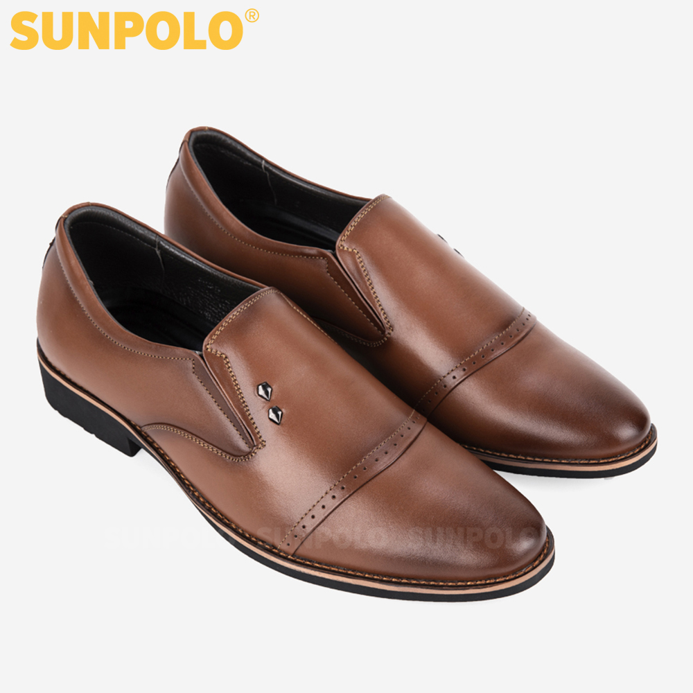 Giày Nam Da Bò Công Sở SUNPOLO SPH309 (Đen, Nâu bò)