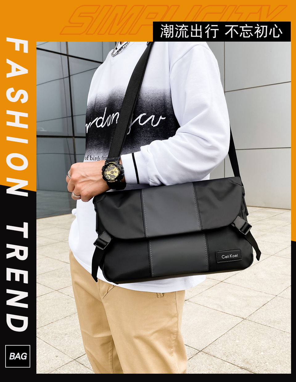 Túi đeo chéo nam phong cách mới - BEE GEE DCN9301