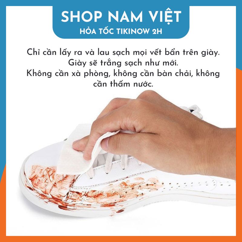 Gói Khăn Ướt Lau Giày, Khăn Vệ Sinh Giày Sneaker (30 Tờ/Gói)
